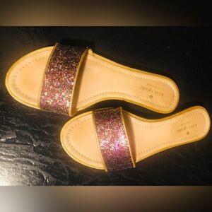 Kate Spate Sparkling Glitter Flat Sandals